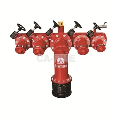 Hydrant przeciwpożarowy z wieloma wylotami Hydrant przeciwpożarowy z 6 filarami